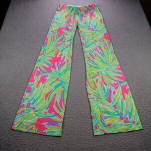 Lilly Pulitzer Green and Pink Wide Leg Jumpsuit